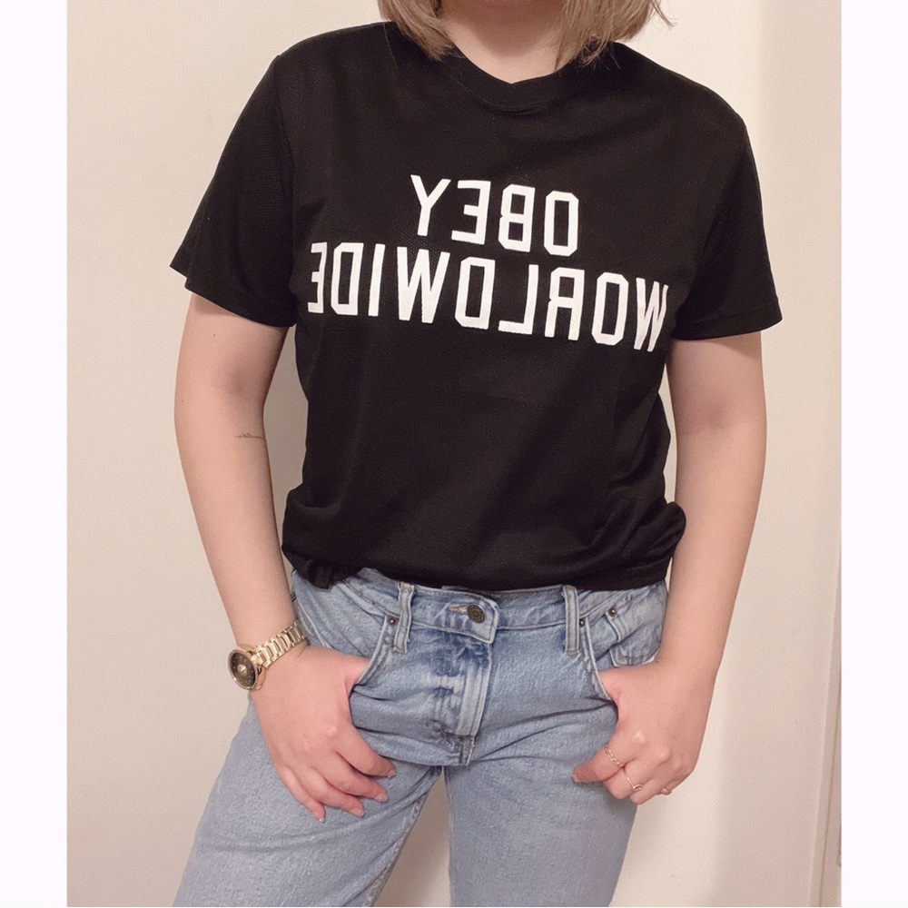 Obey Black Jersey T-shirt Unisex Size S